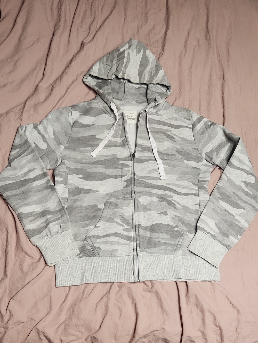 Reflex Gray Camouflage Zip-Up Hoodie